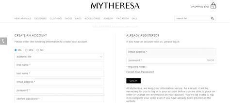 mytheresa account.